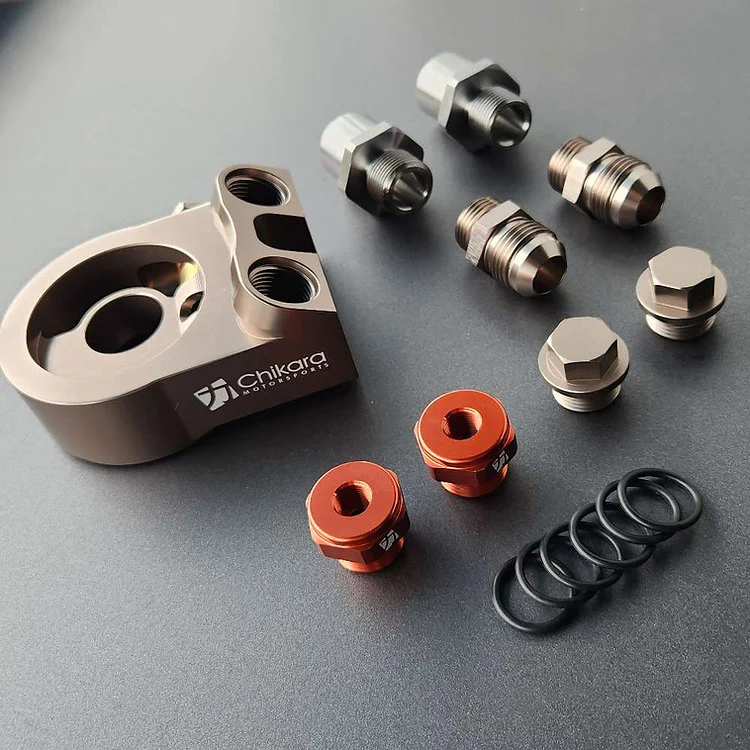 Chikara Motorsports Thermostatic Oil Sandwich Plate Adapter for Oil Cooler - (NA/NB 1989-2004) - Image 2