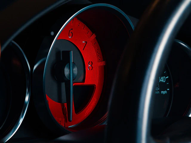 Red Edition Billet Tachometer Dial for ND MX5 (2019-Present) - Image 3